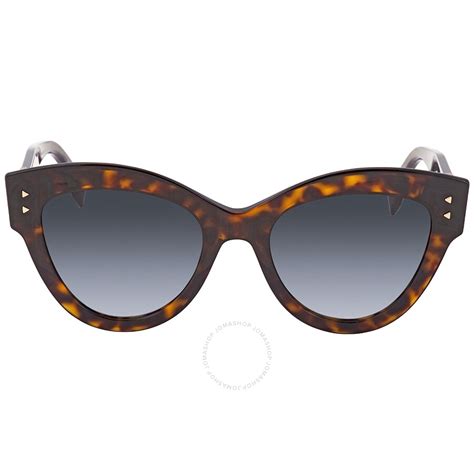 fendi ff 0266/s|Fendi Peekaboo Dark Havana Cat Eye Ladies Sunglasses FF .